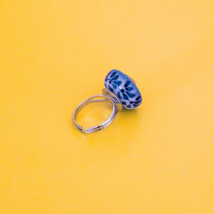 Pancit Canton Adjustable Ring (Blue Porcelain)