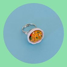 Load image into Gallery viewer, Pancit Canton Adjustable Ring (White Flower)
