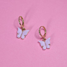 Load image into Gallery viewer, Butterfly Huggie Hoop Earrings
