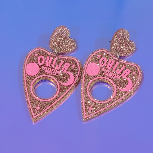Ouija Planchette Acrylic Earrings