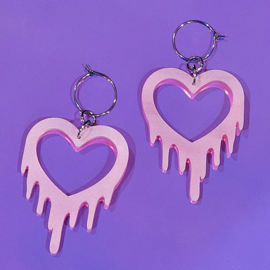 Melting Hearts Acrylic Earrings