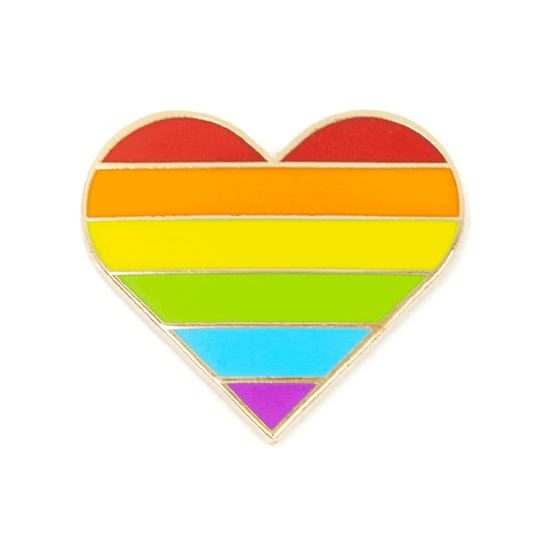 Rainbow Pride Heart Enamel Pin