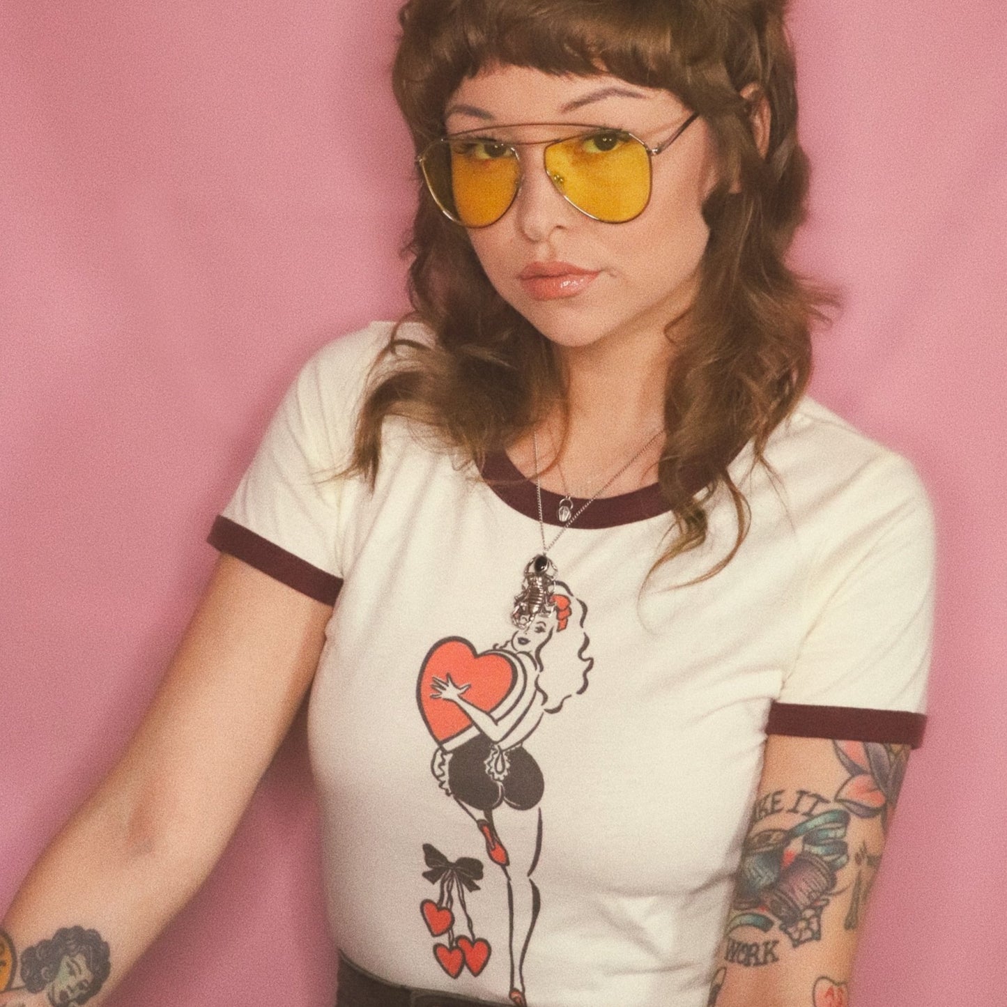 Hold On To Your Heart Ringer Tee by Mischief Made